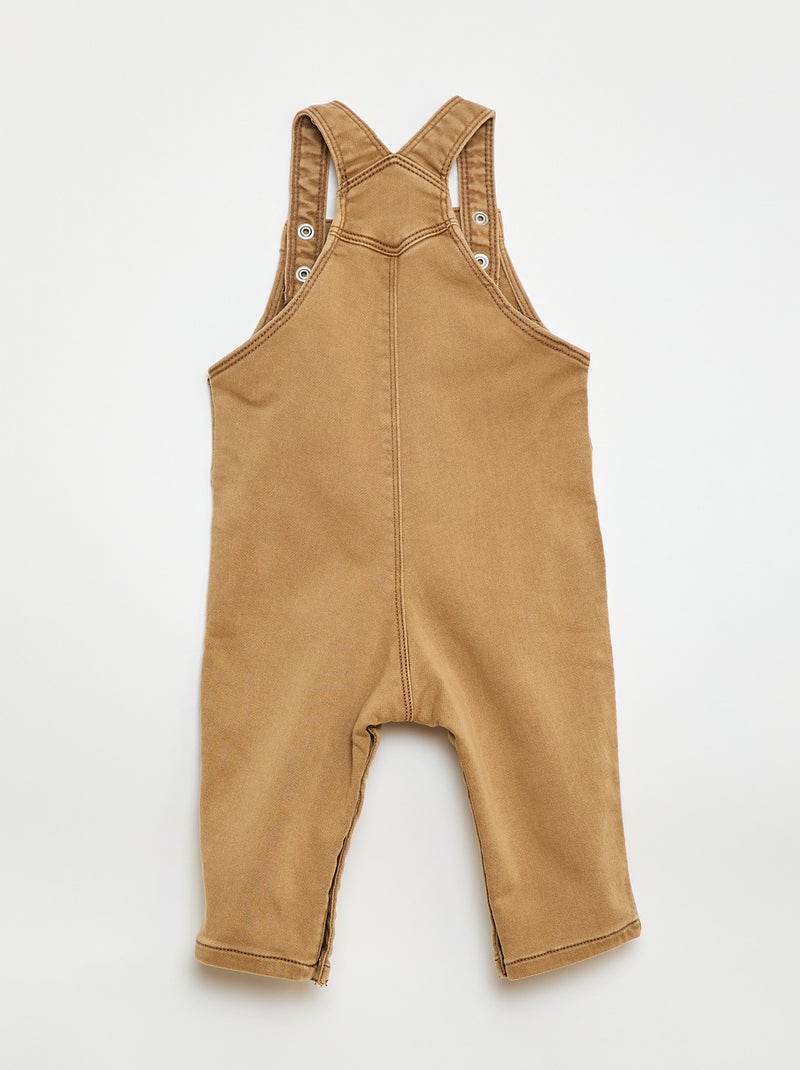 Salopette unie à bretelles ajustables Beige - Kiabi