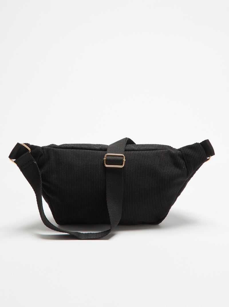 Samt-Bauchtasche Noir - Kiabi