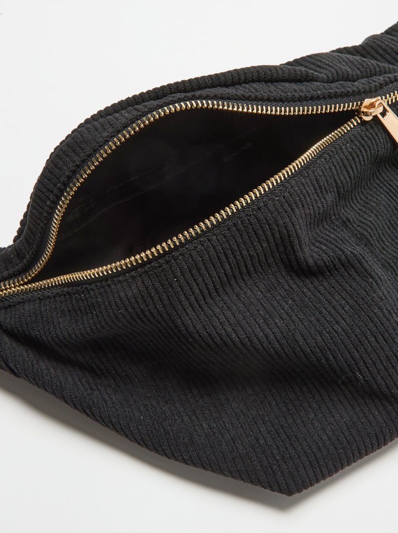 Samt-Bauchtasche Noir - Kiabi