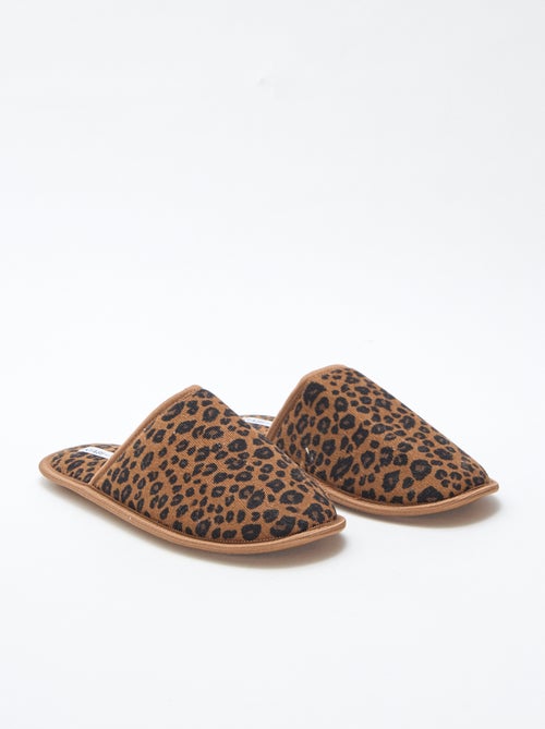 Samt-Mules-Hausschuhe - Kiabi