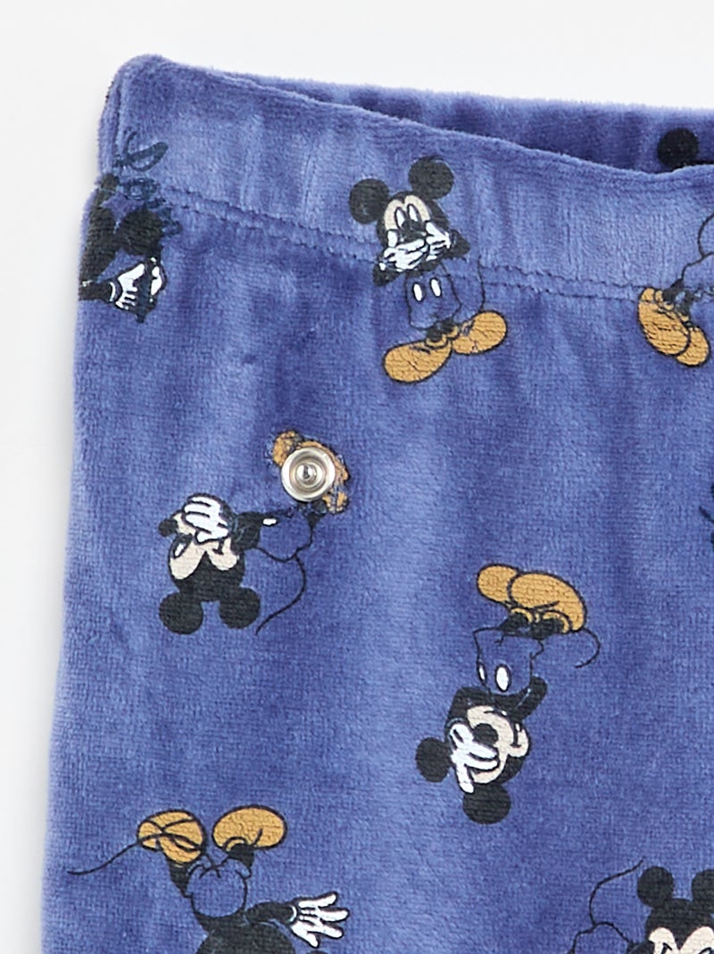 Samt-Pyjama-Set 'Mickey Mouse' - 2-teilig Bleu - Kiabi
