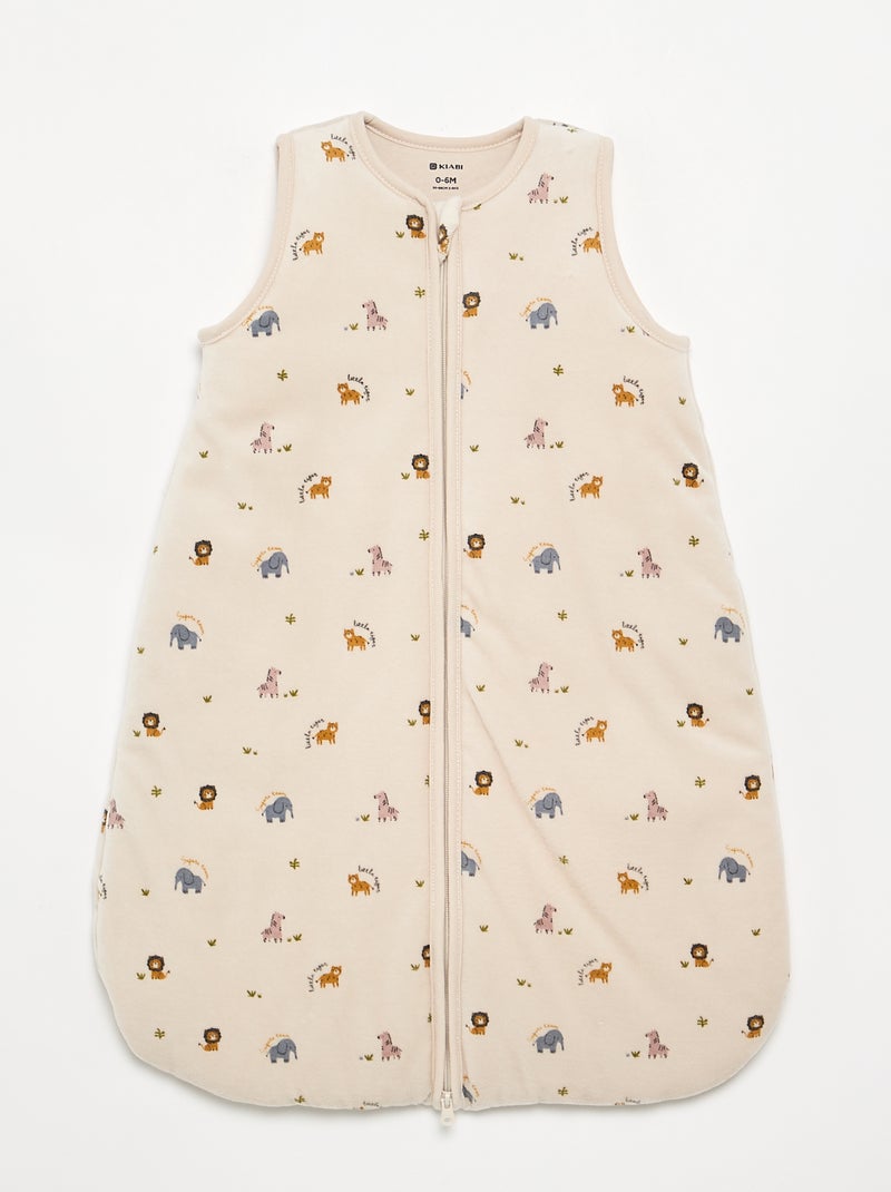Samt-Schlafsack Beige - Kiabi