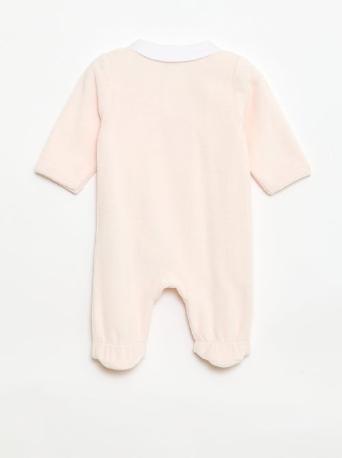 Samtpyjama mit Bubikragen - Kiabi