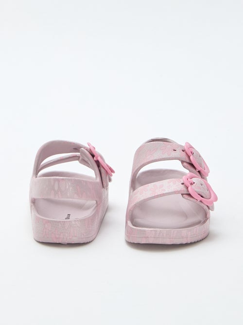 Sandalen aus Kunststoff mit Blumenmuster - Kiabi