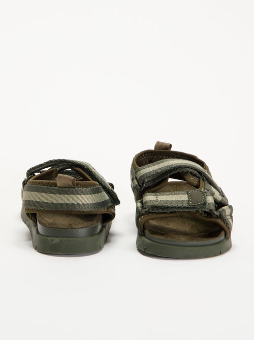 Sandalen mit doppelten Klettverschlussriemen - Kiabi Sandalen mit doppelten Klettverschlussriemen - Kiabi