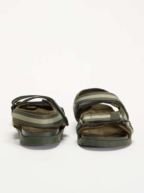 Sandalen mit doppelten Riemen und Klettverschluss - Kiabi Sandalen mit doppelten Riemen und Klettverschluss - Kiabi