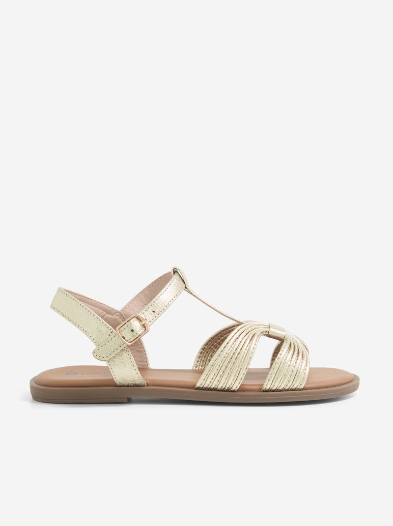 Sandalen mit Schnallen Jaune - Kiabi