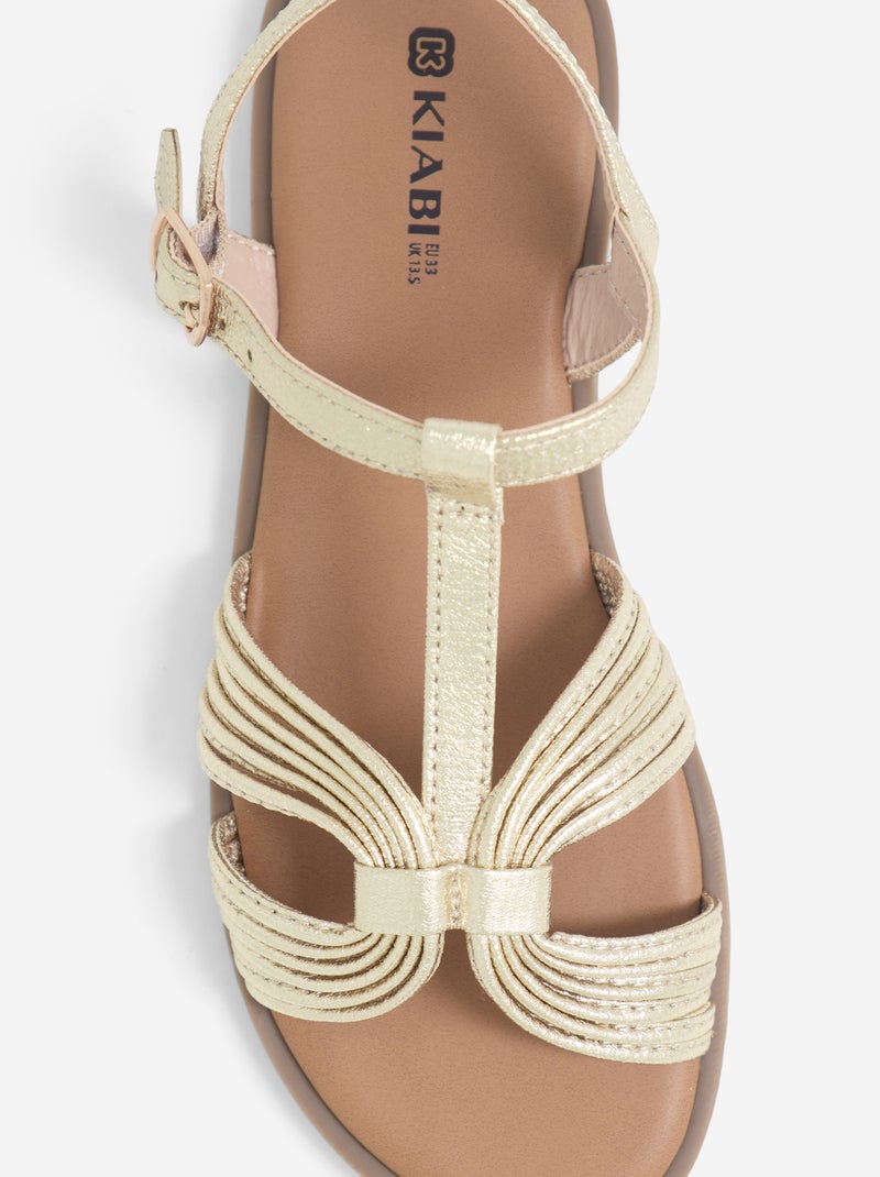 Sandalen mit Schnallen Jaune - Kiabi