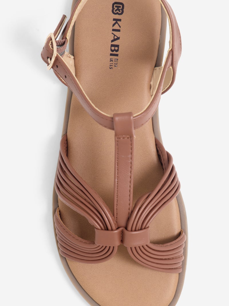 Sandalen mit Schnallen Marron - Kiabi