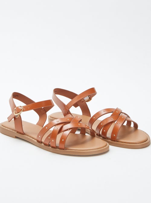 Sandales à brides cloutées - Kiabi