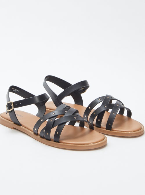 Sandales à brides cloutées - Kiabi