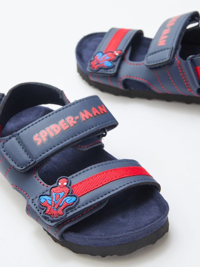 Sandales à scratch 'Spider-man' Bleu - Kiabi