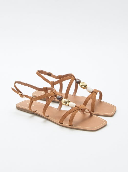 Sandales avec détails bijoux - Kiabi