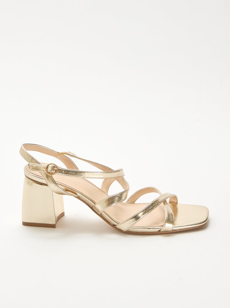 Sandales de cérémonie à talons Doré - Kiabi
