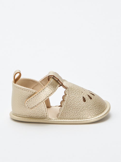 Sandales de cérémonie dorées - Kiabi