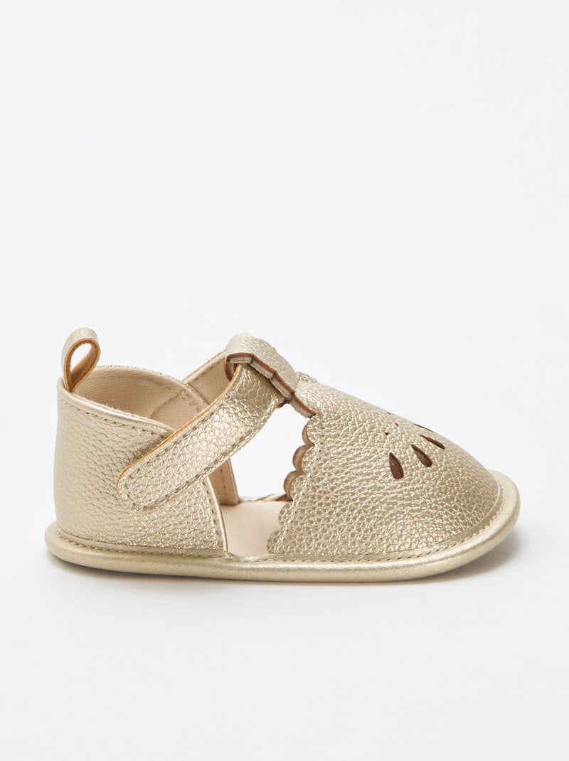 Sandales de cérémonie dorées Jaune - Kiabi