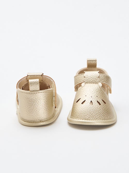 Sandales de cérémonie dorées - Kiabi