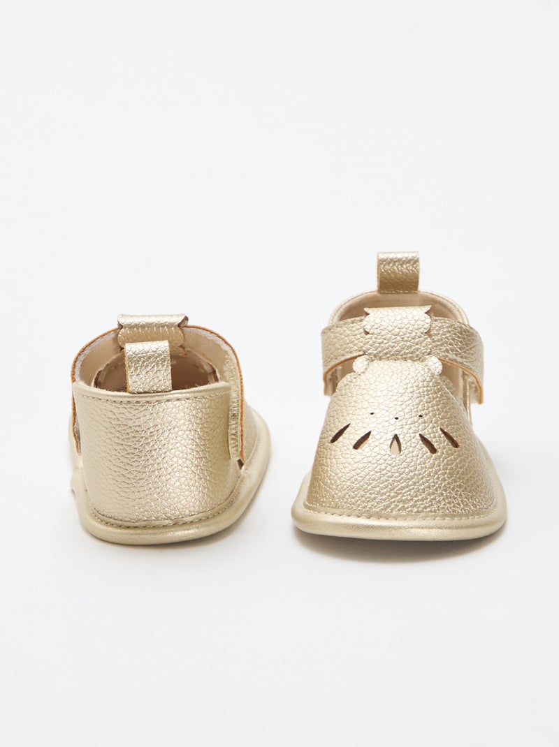 Sandales de cérémonie dorées Jaune - Kiabi