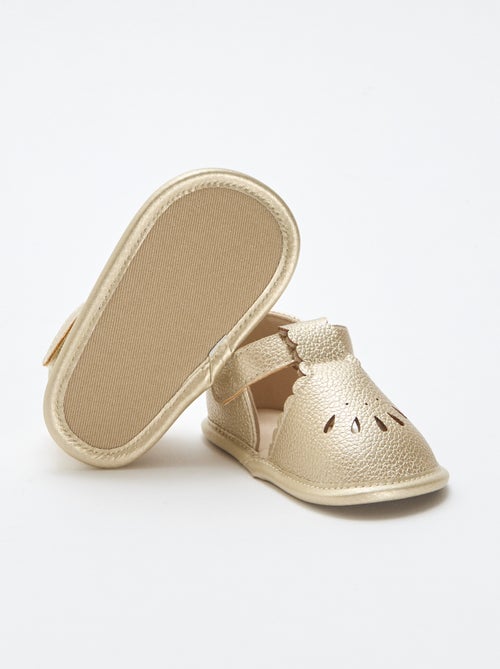 Sandales de cérémonie dorées - Kiabi