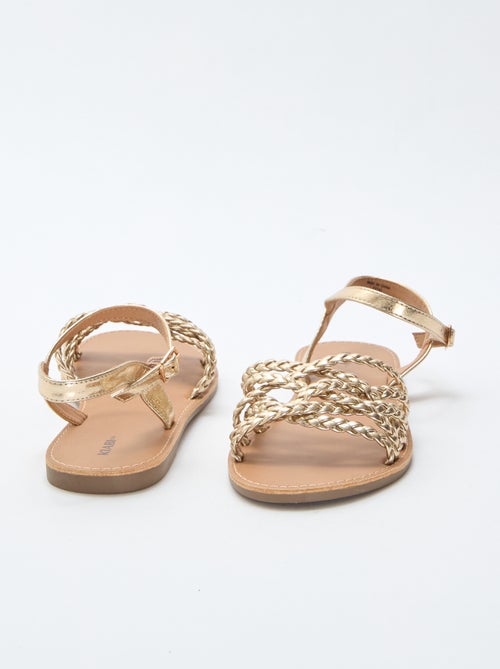 Sandales multi brides tressées - Kiabi
