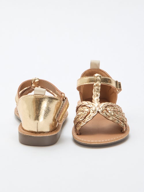 Sandales plates à bride et lanières tressées - Kiabi