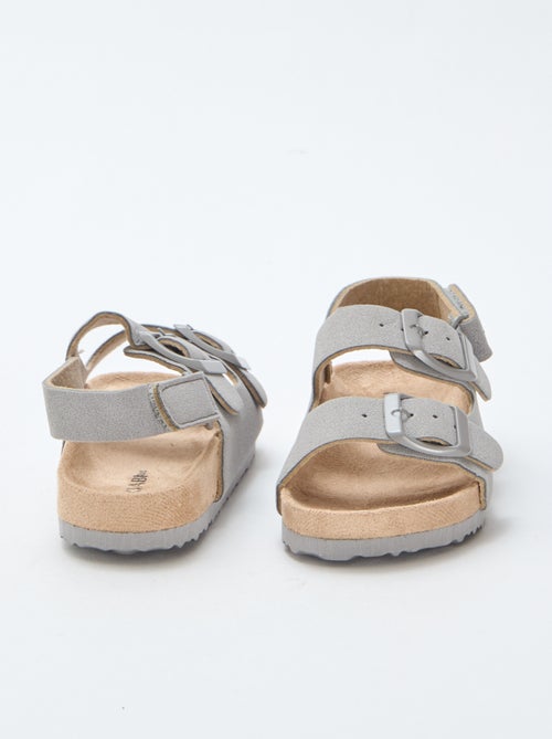 Sandales plates en suédine - Kiabi