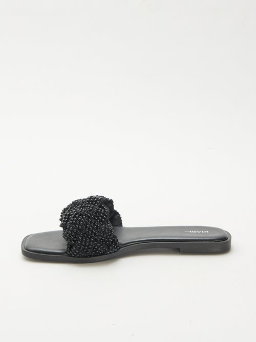 Sandales tressées perlées - Kiabi