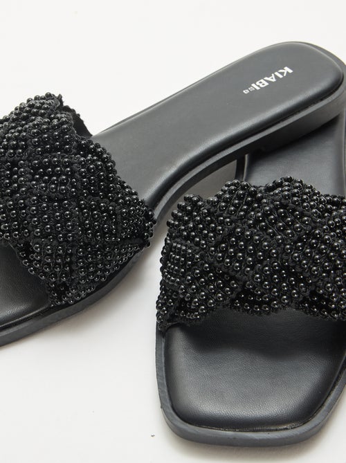 Sandales tressées perlées - Kiabi