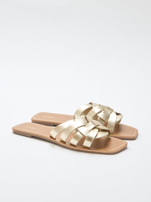 Sandali con cinturini dorati - Kiabi