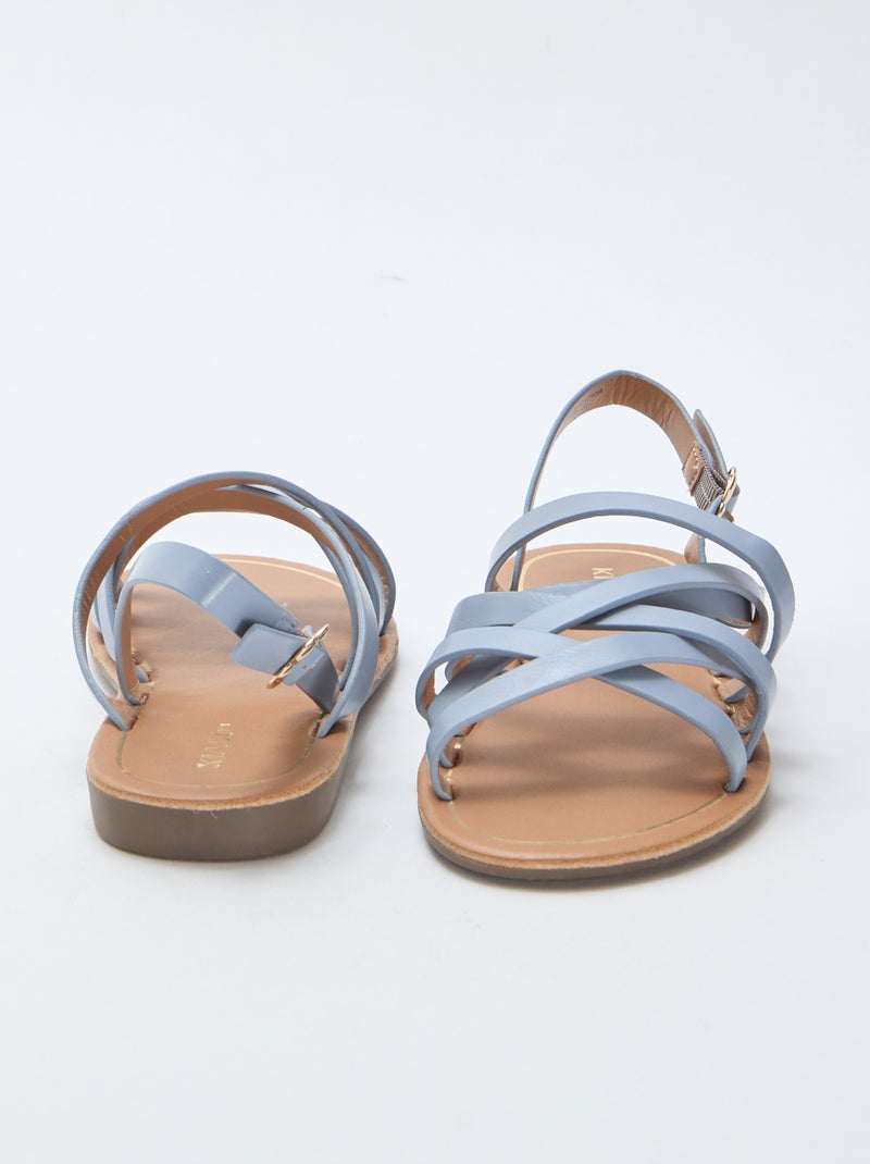 Sandali con cinturini e fibbie Blu - Kiabi