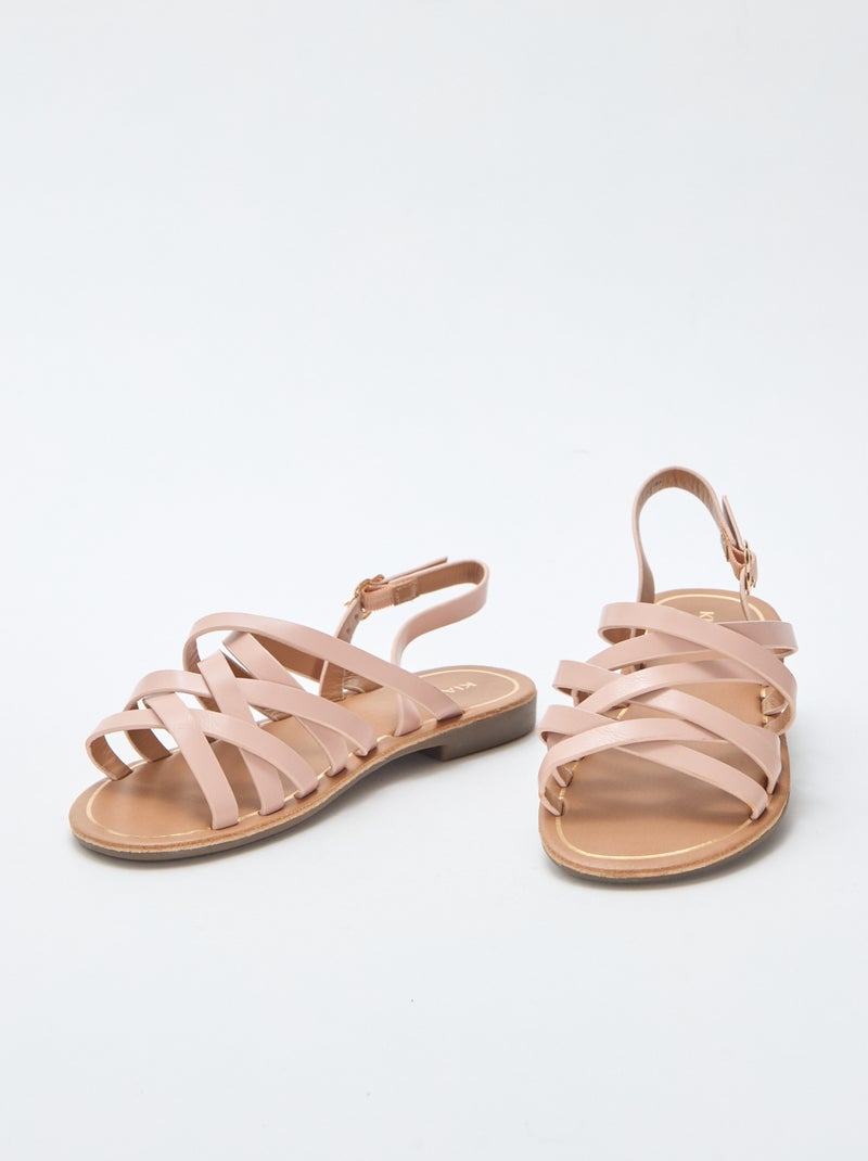 Sandali con cinturini e fibbie Rosa - Kiabi