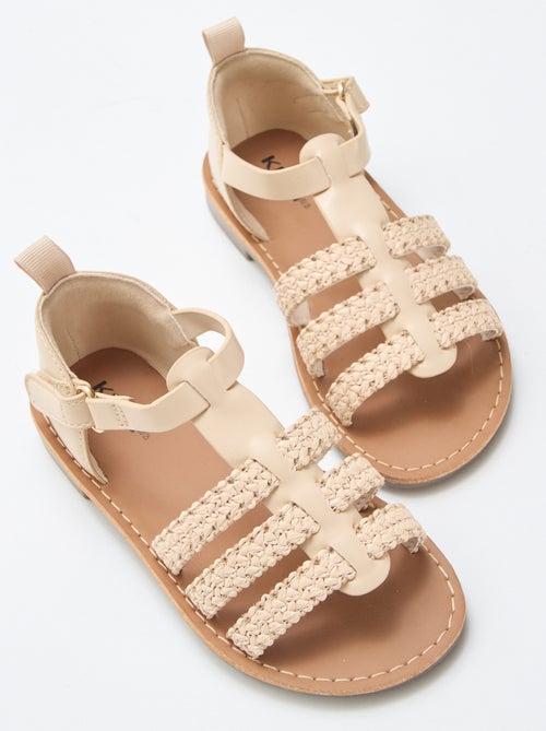 Sandali con cinturini 'paglia' - Kiabi