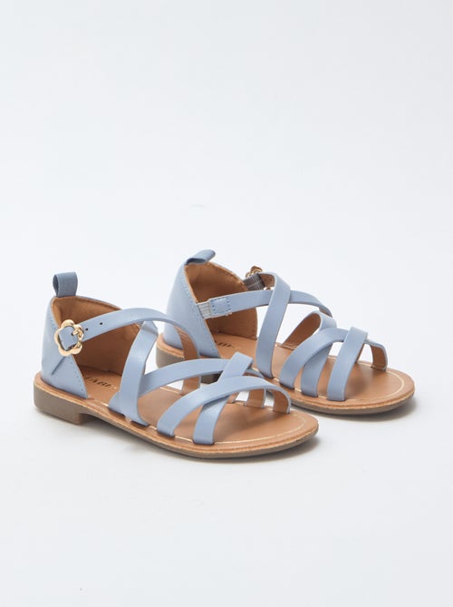 Sandali con cinturini tinta unita - Kiabi
