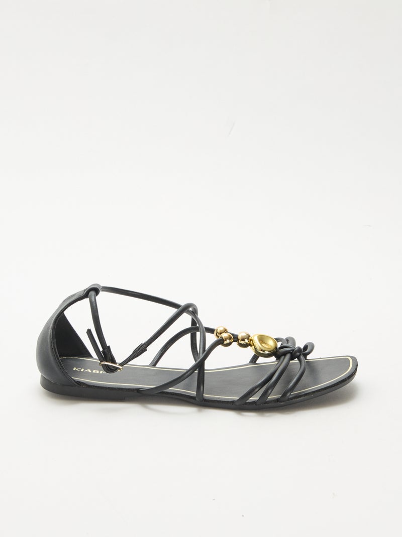 Sandali con gioielli Nero - Kiabi