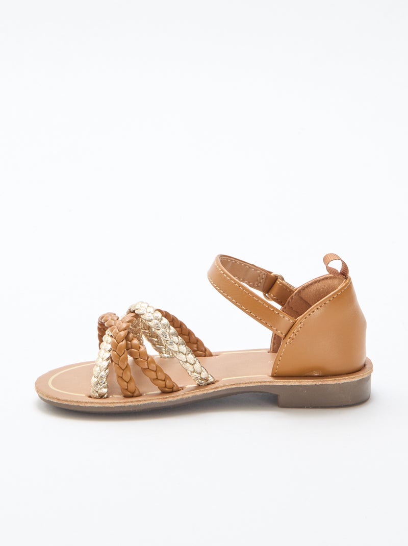 Sandali con multiple fasce intrecciate Marrone - Kiabi