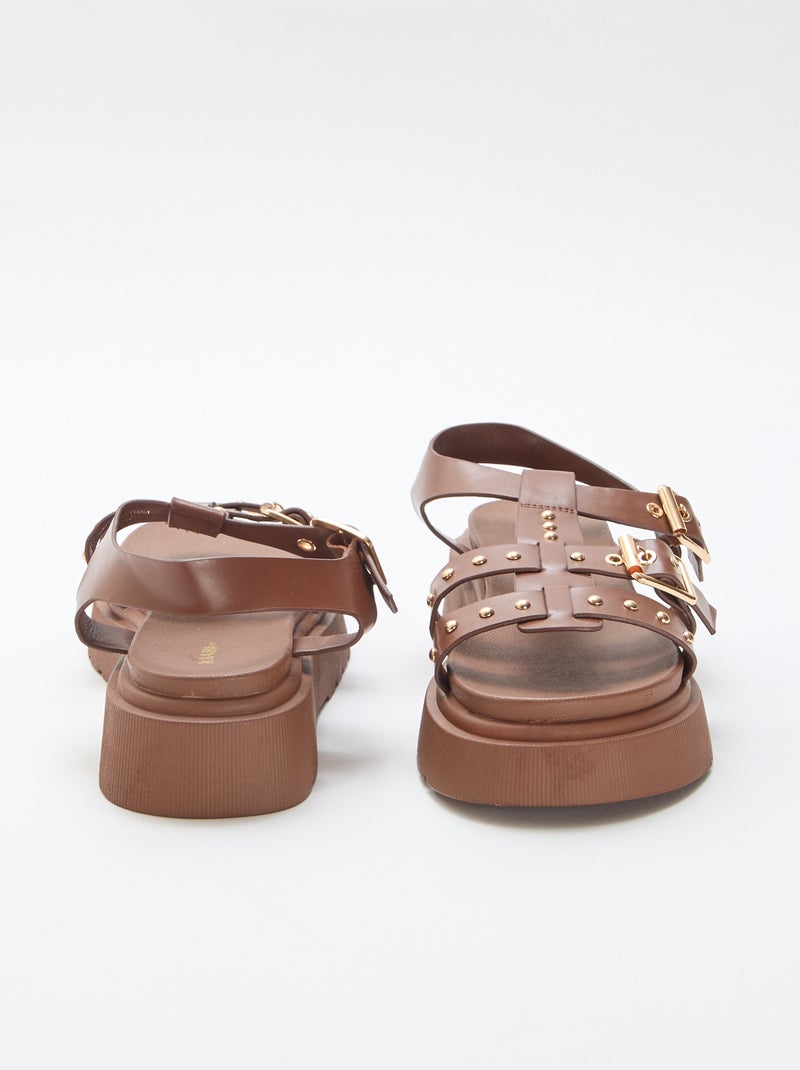 Sandali con suola platform Marrone - Kiabi