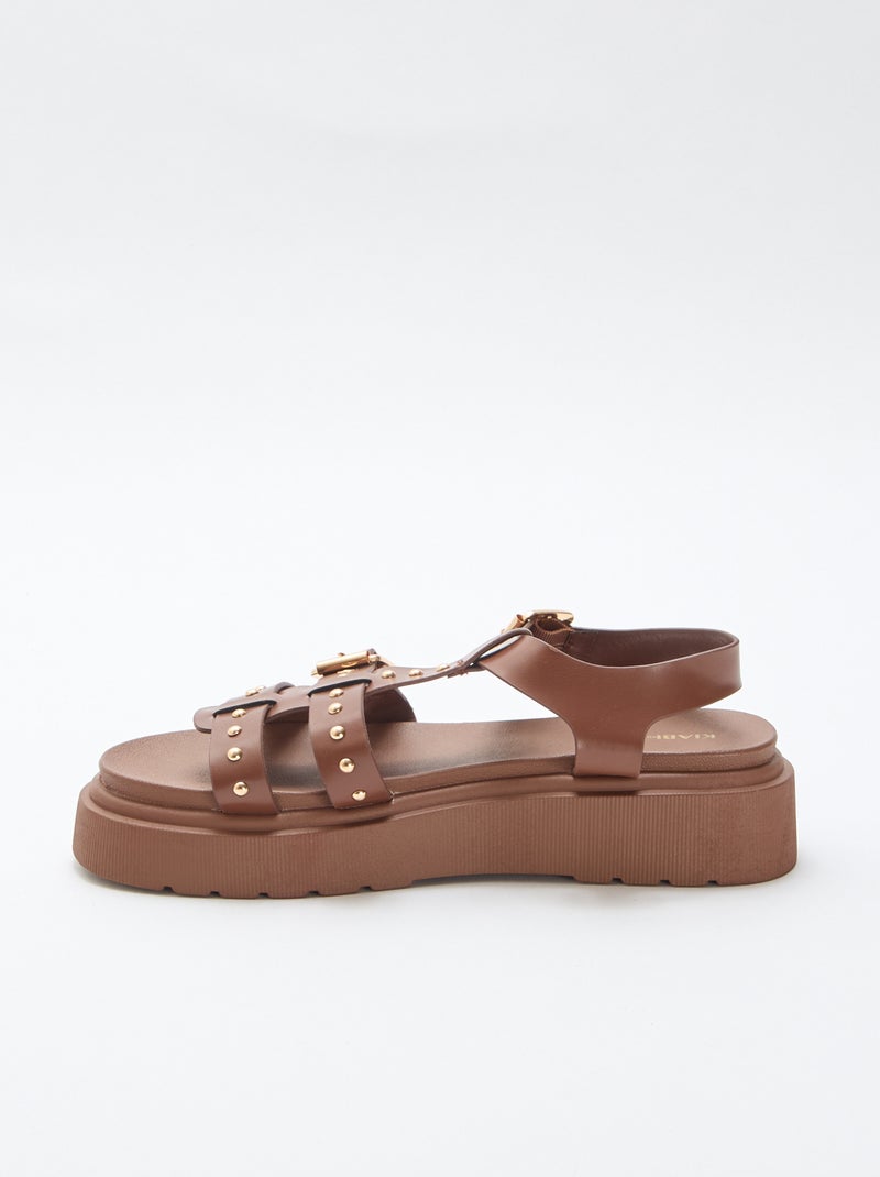 Sandali con suola platform Marrone - Kiabi