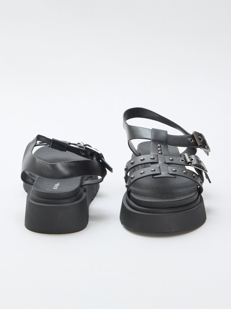 Sandali con suola platform Nero - Kiabi