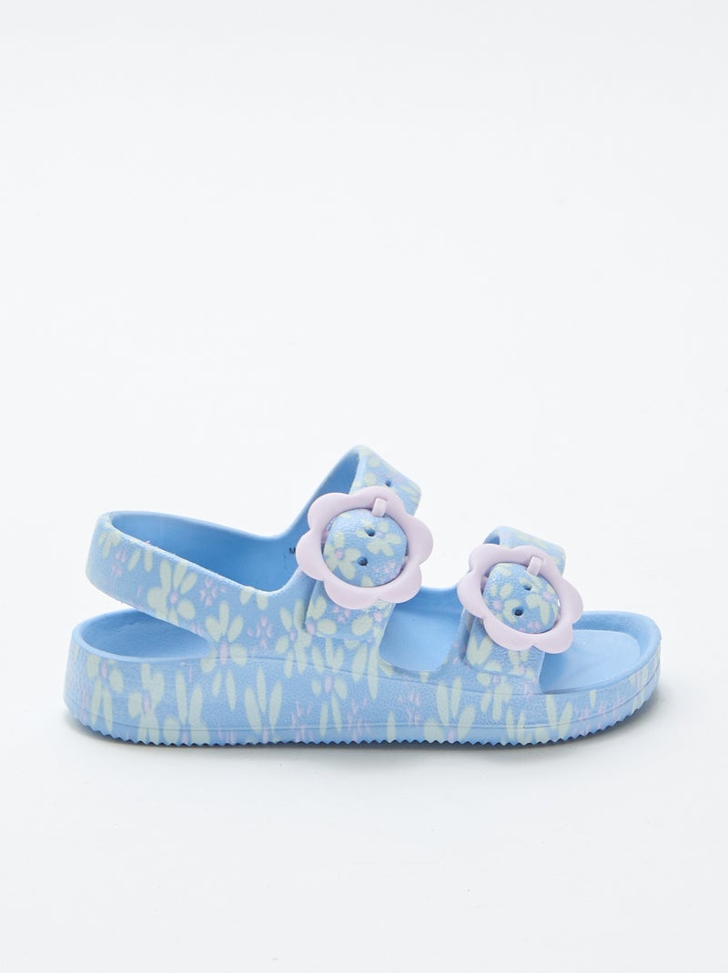 Sandali in plastica con motivo floreale Blu - Kiabi