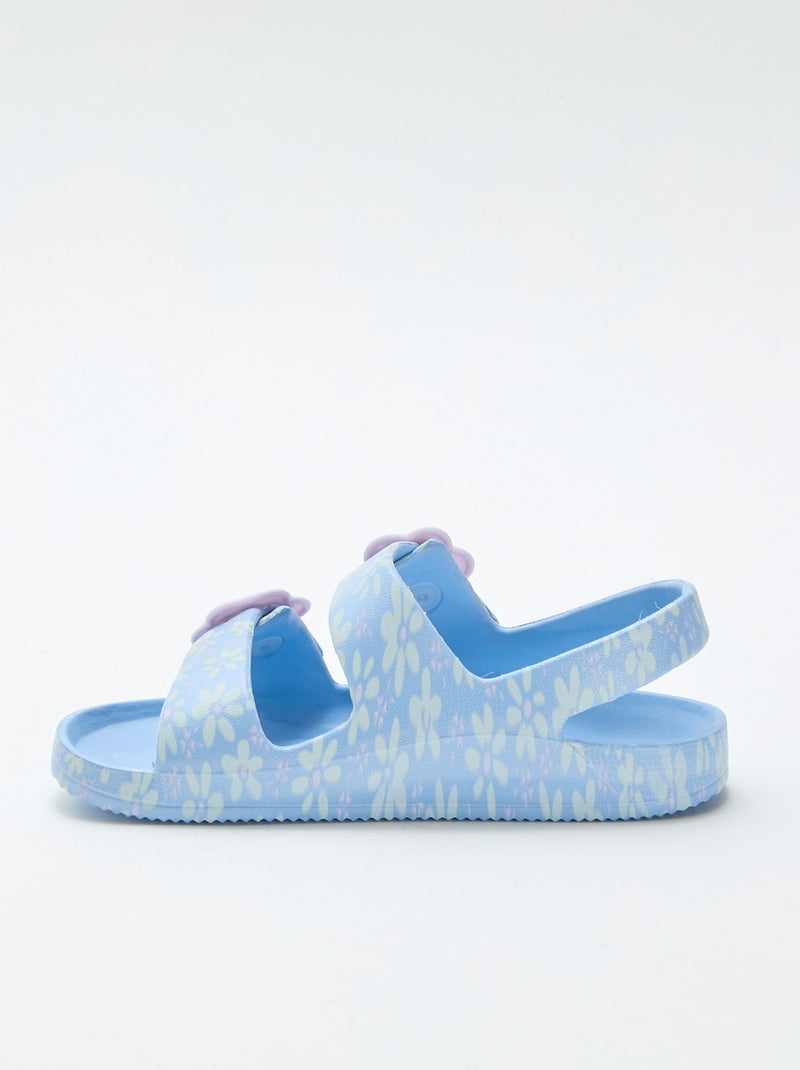 Sandali in plastica con motivo floreale Blu - Kiabi
