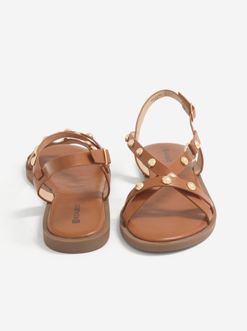Sandali piatti con dettagli borchie - Kiabi