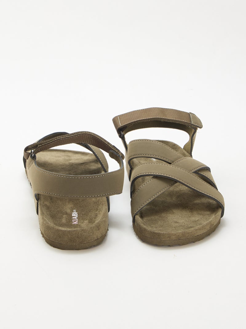 Sandali stile trekking Kaki - Kiabi