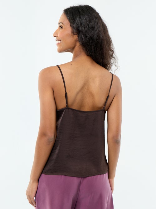 Satin Lace Top - Kiabi Satin Lace Top - Kiabi