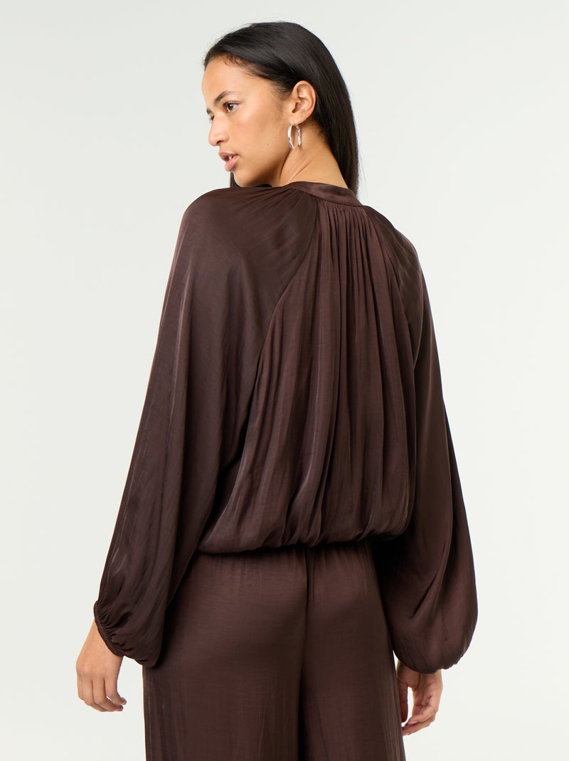 Satinierte Ballonjacke Marron - Kiabi