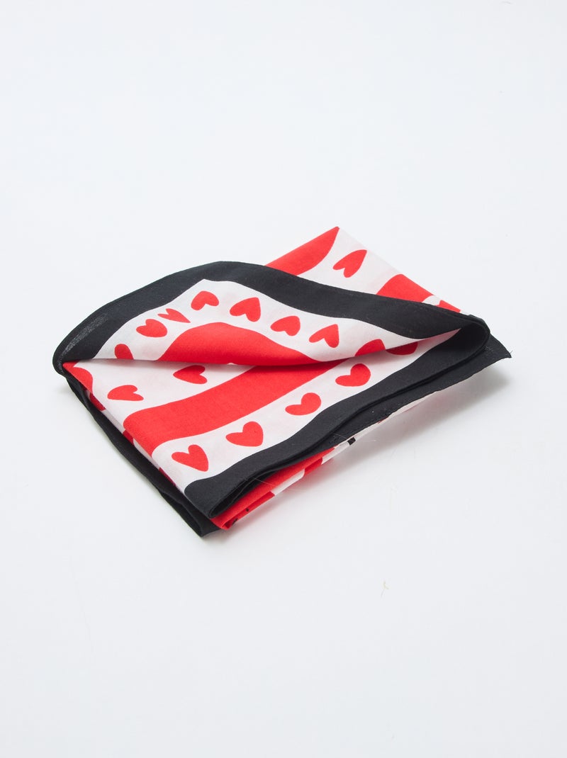 Scarf (65x65 cm) 'Agathe Sorlet x Kiabi' - Valentine's Day White - Kiabi