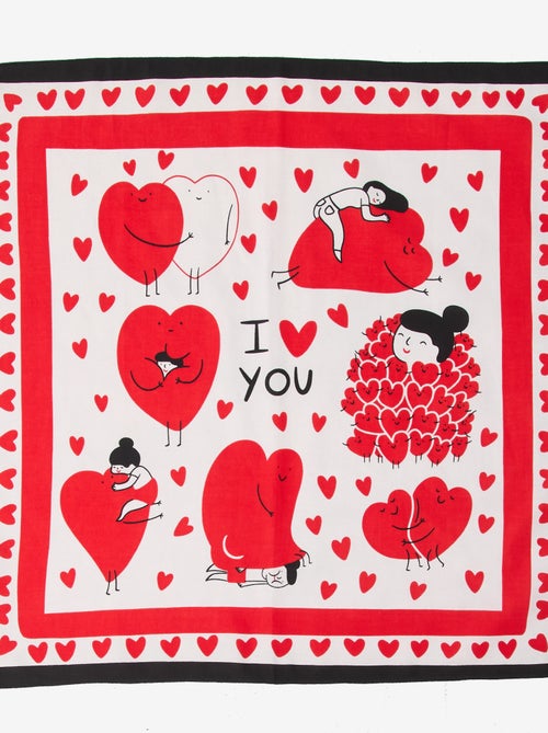 Scarf (65x65 cm) 'Agathe Sorlet x Kiabi' - Valentine's Day - Kiabi
