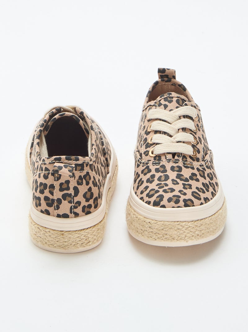 Scarpe da ginnastica basse con suola in corda Marrone - Kiabi