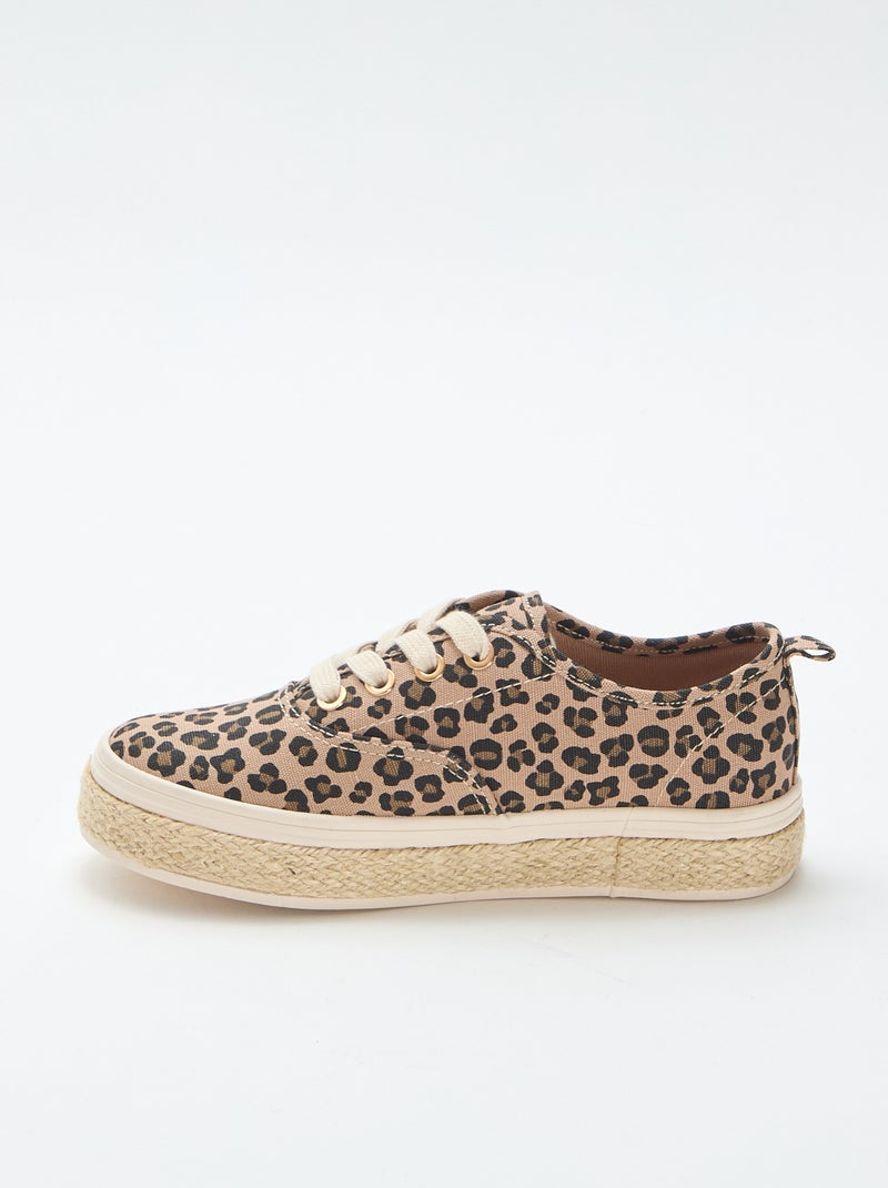 Scarpe da ginnastica basse con suola in corda Marrone - Kiabi