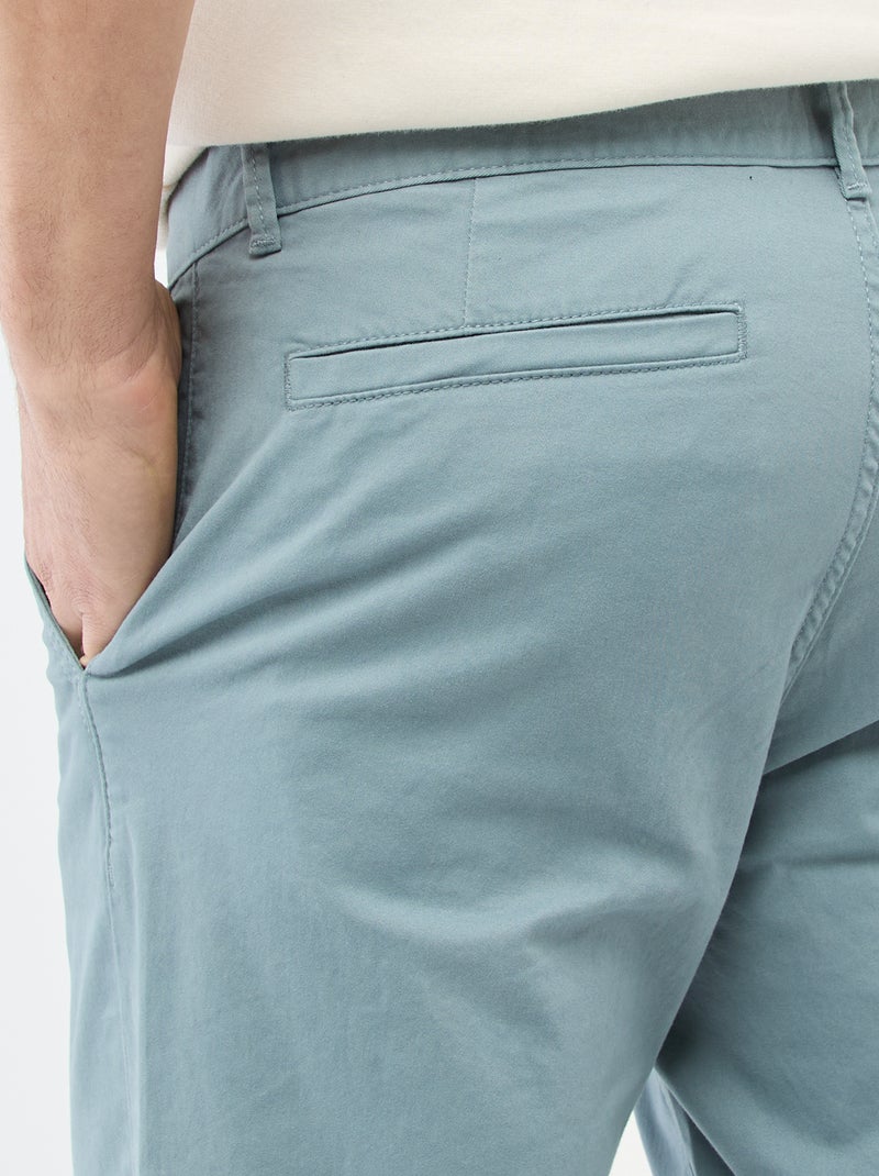 Schmale Chino-Hose Blau/Grün - Kiabi