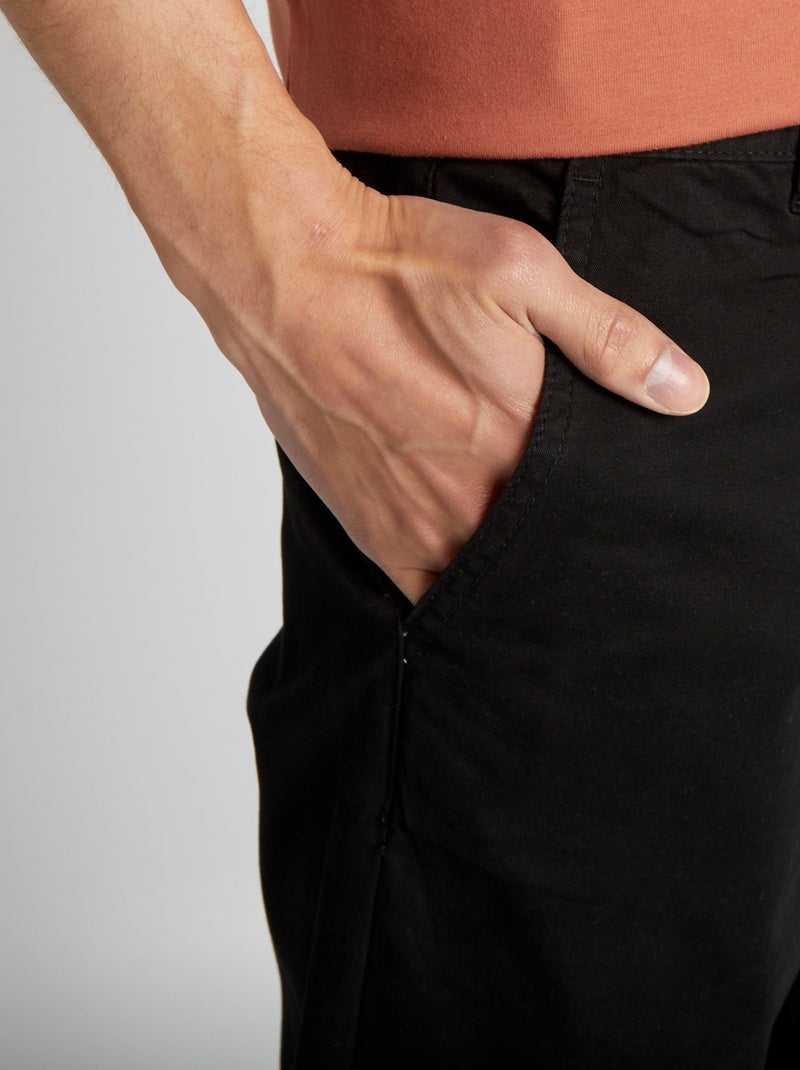 Schmale Chino-Hose Schwarz - Kiabi